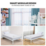 Darrahopens Furniture > Bedroom > Beds & Bed Frames KINGSTON SLUMBER 2in1 King Single Metal Bunk Bed Frame, with Modular Design, Matte White