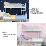 Darrahopens Furniture > Bedroom > Beds & Bed Frames KINGSTON SLUMBER Single over Double Metal Bunk Bed Frame, Matte White