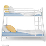 Darrahopens Furniture > Bedroom > Beds & Bed Frames KINGSTON SLUMBER Single over Double Metal Bunk Bed Frame, Matte White