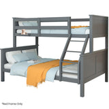 Darrahopens Furniture > Bedroom > Beds & Bed Frames Kingston Slumber Triple Wooden Single Over Double Bunk Bed Frame for Kids, Convertible Design, Grey