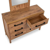 Darrahopens Furniture > Bedroom > Beds & Bed Frames Natural Timber Look Dresser with Mirror In Australia - Darrahopens