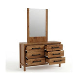 Darrahopens Furniture > Bedroom > Beds & Bed Frames Natural Timber Look Dresser with Mirror In Australia - Darrahopens