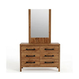 Darrahopens Furniture > Bedroom > Beds & Bed Frames Natural Timber Look Dresser with Mirror In Australia - Darrahopens