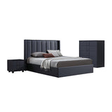 Darrahopens Furniture > Bedroom > Beds & Bed Frames Prado 4pc Fabric Gas Lift Queen Bedroom Suite