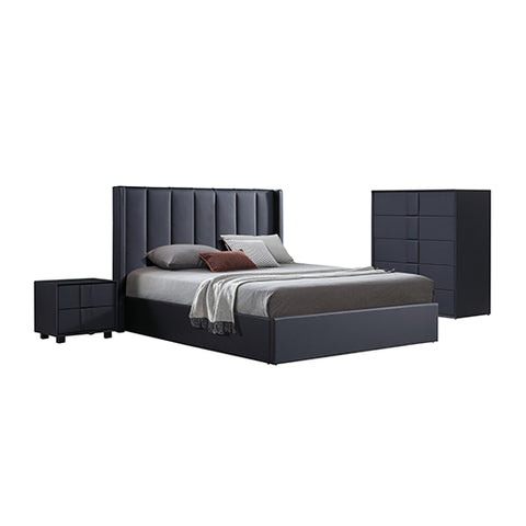 Darrahopens Furniture > Bedroom > Beds & Bed Frames Prado 4pc Fabric Gas Lift Queen Bedroom Suite