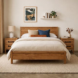 Darrahopens Furniture > Bedroom > Beds & Bed Frames Queen Bedroom Suite – 4 Piece Set with Tallboy in Oak Finish In Australia - Darrahopens