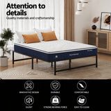 Darrahopens Furniture > Bedroom > Beds & Bed Frames RoomSense Double 30cm Latex Hybrid Mattress Bundle with Metal Bed Frame In Australia - Darrahopens