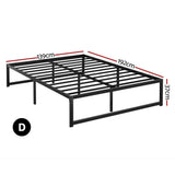 Darrahopens Furniture > Bedroom > Beds & Bed Frames RoomSense Double 30cm Latex Hybrid Mattress Bundle with Metal Bed Frame In Australia - Darrahopens