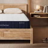 Darrahopens Furniture > Bedroom > Beds & Bed Frames RoomSense Queen 26cm Firm Mattress Bundle with Oatmeal Wooden Bed Frame In Australia - Darrahopens