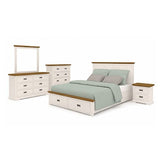 Darrahopens Furniture > Bedroom > Beds & Bed Frames Storage Bedroom Suite Drawers Miami White Colour in Queen In Australia - Darrahopens