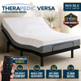 Darrahopens Furniture > Bedroom > Beds & Bed Frames Therapedic Versa Adjustable Double Bed Base with Massage Function In Australia - Darrahopens