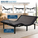 Darrahopens Furniture > Bedroom > Beds & Bed Frames Therapedic Versa Adjustable Double Bed Base with Massage Function In Australia - Darrahopens