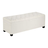Darrahopens Furniture > Bedroom > Beds & Bed Frames VEVOR Storage Ottoman Bench, Button-Tufted End of Bed Bench with Side Bags, Flip-up Upholstered Storage Chest with Metal Frame, Linen Bed Ottoman for Living Room, Bedroom, Entryway, Office, Beige
