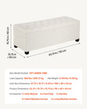 Darrahopens Furniture > Bedroom > Beds & Bed Frames VEVOR Storage Ottoman Bench, Button-Tufted End of Bed Bench with Side Bags, Flip-up Upholstered Storage Chest with Metal Frame, Linen Bed Ottoman for Living Room, Bedroom, Entryway, Office, Beige