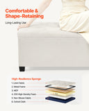 Darrahopens Furniture > Bedroom > Beds & Bed Frames VEVOR Storage Ottoman Bench, Button-Tufted End of Bed Bench with Side Bags, Flip-up Upholstered Storage Chest with Metal Frame, Linen Bed Ottoman for Living Room, Bedroom, Entryway, Office, Beige