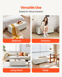 Darrahopens Furniture > Bedroom > Beds & Bed Frames VEVOR Storage Ottoman Bench, Button-Tufted End of Bed Bench with Side Bags, Flip-up Upholstered Storage Chest with Metal Frame, Linen Bed Ottoman for Living Room, Bedroom, Entryway, Office, Beige