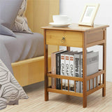 Darrahopens Furniture > Bedroom > Bedside Tables 2 Tier Classic Bedside Table Drawer Side Table Living Room Coffee Tea End Table