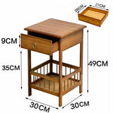 Darrahopens Furniture > Bedroom > Bedside Tables 2 Tier Classic Bedside Table Drawer Side Table Living Room Coffee Tea End Table