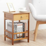 Darrahopens Furniture > Bedroom > Bedside Tables 2 Tier Classic Bedside Table Drawer Side Table Living Room Coffee Tea End Table