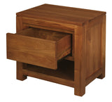 Darrahopens Furniture > Bedroom > Bedside Tables Amsterdam Solid Mahogany Timber 1 Drawer Bedside Table (Light Pecan)