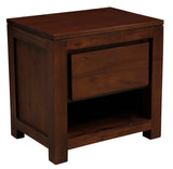 Darrahopens Furniture > Bedroom > Bedside Tables Amsterdam Solid Mahogany Timber 1 Drawer Bedside Table (Mahogany)