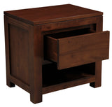 Darrahopens Furniture > Bedroom > Bedside Tables Amsterdam Solid Mahogany Timber 1 Drawer Bedside Table (Mahogany)