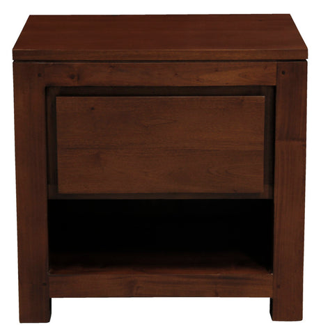 Darrahopens Furniture > Bedroom > Bedside Tables Amsterdam Solid Mahogany Timber 1 Drawer Bedside Table (Mahogany)