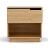 Darrahopens Furniture > Bedroom > Bedside Tables Artiss Bedside Table 1 Drawer 1 Shelf Nightstand Pine