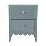 Darrahopens Furniture > Bedroom > Bedside Tables Artiss Bedside Table 2 Drawers Bedroom Storage Nightstand Green