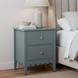 Darrahopens Furniture > Bedroom > Bedside Tables Artiss Bedside Table 2 Drawers Bedroom Storage Nightstand Green