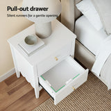 Darrahopens Furniture > Bedroom > Bedside Tables Artiss Bedside Table 2 Drawers Bedroom Storage Nightstand White