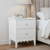 Darrahopens Furniture > Bedroom > Bedside Tables Artiss Bedside Table 2 Drawers Bedroom Storage Nightstand White