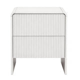 Darrahopens Furniture > Bedroom > Bedside Tables Artiss Bedside Table 2 Drawers - Beige