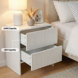 Darrahopens Furniture > Bedroom > Bedside Tables Artiss Bedside Table 2 Drawers - Beige