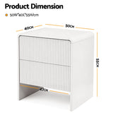Darrahopens Furniture > Bedroom > Bedside Tables Artiss Bedside Table 2 Drawers - Beige