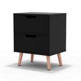 Darrahopens Furniture > Bedroom > Bedside Tables Artiss Bedside Table 2 Drawers - BODEN Black