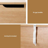 Darrahopens Furniture > Bedroom > Bedside Tables Artiss Bedside Table 2 Drawers Nightstand Pine