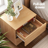 Darrahopens Furniture > Bedroom > Bedside Tables Artiss Bedside Table 2 Drawers Nightstand Pine
