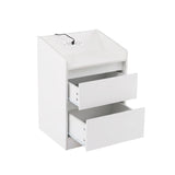 Darrahopens Furniture > Bedroom > Bedside Tables Artiss Bedside Table Nightstand with Charging Station 2 Drawers LED White