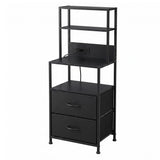 Darrahopens Furniture > Bedroom > Bedside Tables Artiss Bedside Table Tall Nightstand with Charging Station Drawers LED Black