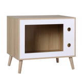 Darrahopens Furniture > Bedroom > Bedside Tables Artiss Cat Nest Bedside Table Solid Wood 60cm