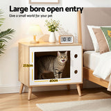 Darrahopens Furniture > Bedroom > Bedside Tables Artiss Cat Nest Bedside Table Solid Wood 60cm