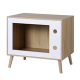 Darrahopens Furniture > Bedroom > Bedside Tables Artiss Cat Nest Bedside Table Solid Wood 60cm