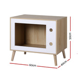Darrahopens Furniture > Bedroom > Bedside Tables Artiss Cat Nest Bedside Table Solid Wood 60cm