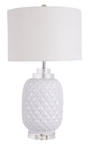 Darrahopens Furniture > Bedroom > Bedside Tables Island White Table Lamp Gloss Ceramic Bedside 67cm