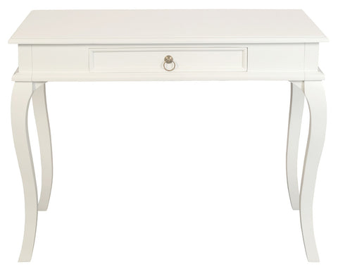 Darrahopens Furniture > Bedroom > Bedside Tables Queen Ann 1 Drawer Sofa Table (White)