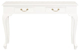 Darrahopens Furniture > Bedroom > Bedside Tables Queen Ann 2 Drawer Sofa Table (White)