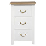 Darrahopens Furniture > Bedroom > Bedside Tables Tasmania 3 Drawer Lamp Table (White Caramel)