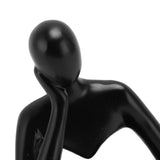 Darrahopens Furniture > Bedroom > Bedside Tables Thinker Reading Statue Resin Sitting Figure Abstract Art Ornament for Living Room Cabinet Decoration Black In Australia - Darrahopens