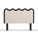 Darrahopens Furniture > Bedroom Cole White Boucle Fabric Bed Head - Queen